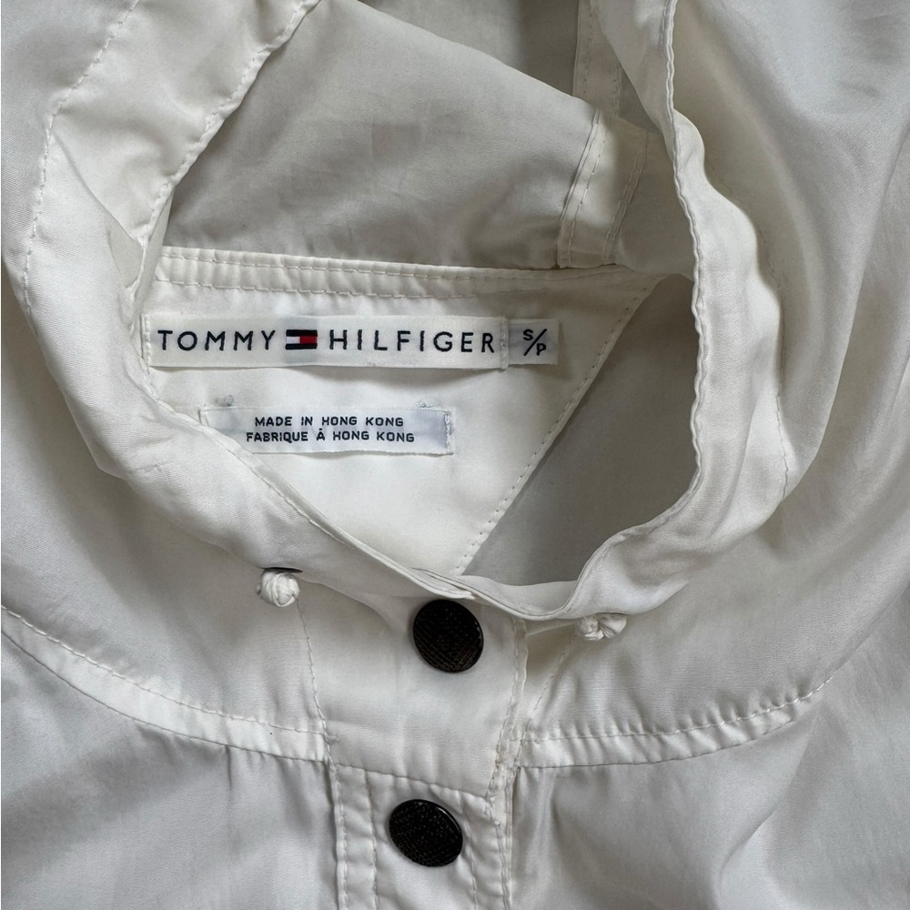 Vintage Tommy Hilfiger White Hooded Windbreaker - Picture 4 of 5